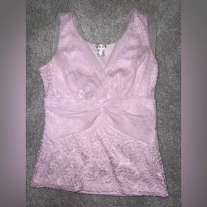 Pink lace tank